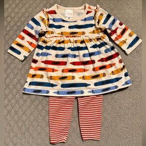 Hanna Andersson Long Sleeve Dress and Legging Set